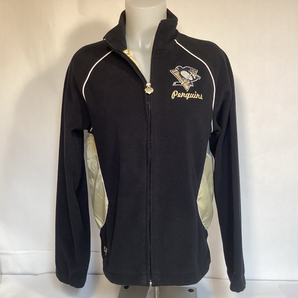 Reebok Pittsburgh Penguins Full zip Women’s Jacket fleece size Large NHL